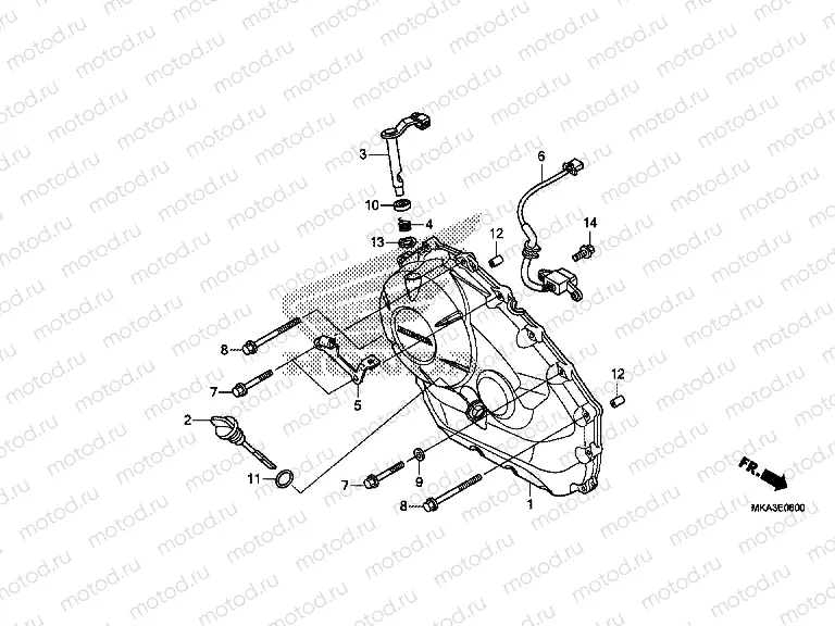 E-6 RIGHT CRANKCASE COVER (NC750X / XA)