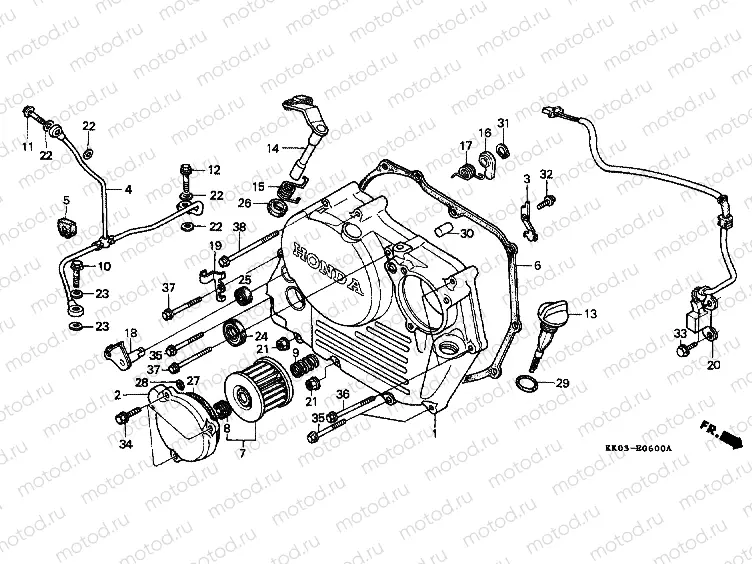 E-6 RIGHT CRANKSHAFT COVER (1)