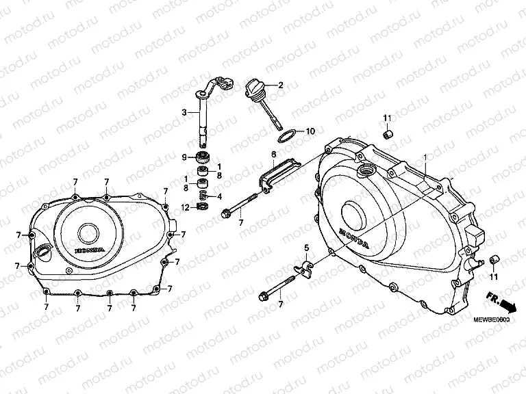 E-6 RIGHT CRANKSHAFT COVER