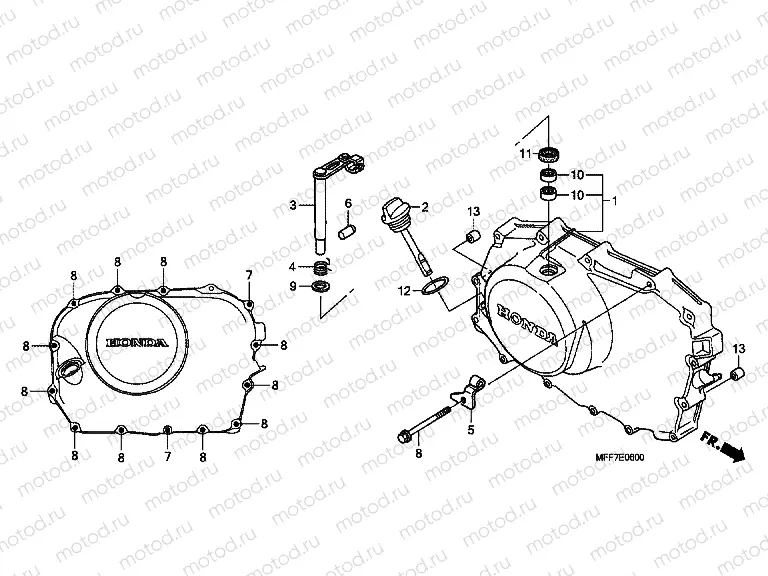 E-6 RIGHT CRANKSHAFT COVER