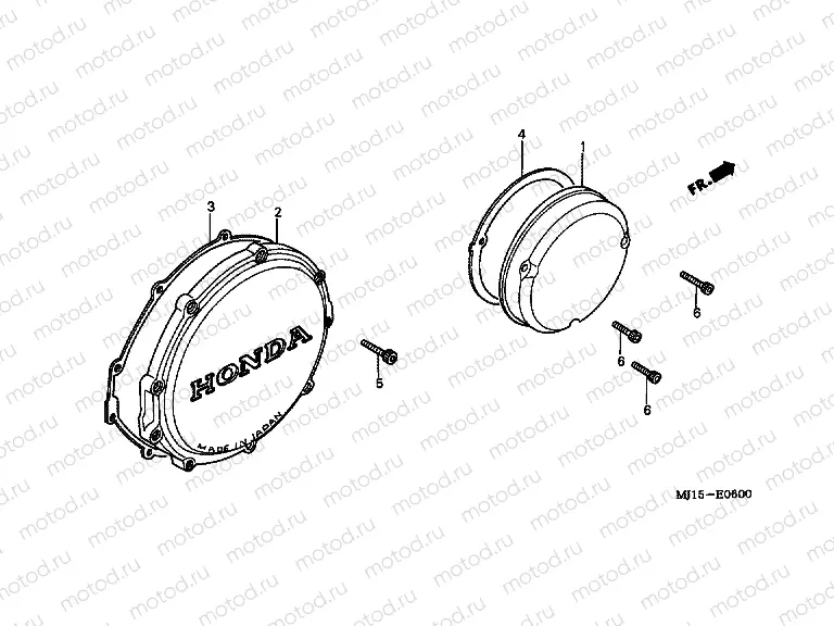 E-6 RIGHT CRANKSHAFT COVER