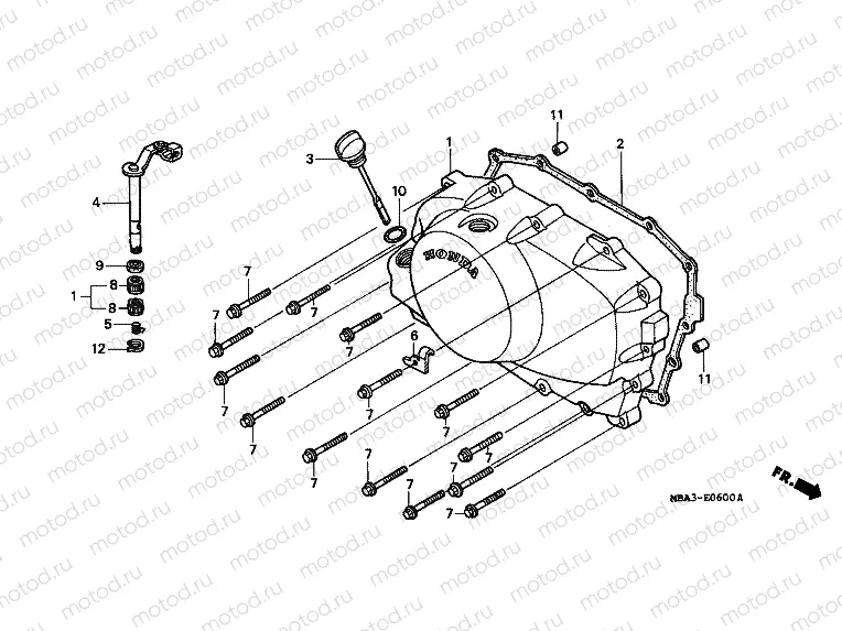 E-6 RIGHT CRANKSHAFT COVER