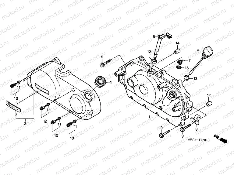 E-6 RIGHT CRANKSHAFT COVER