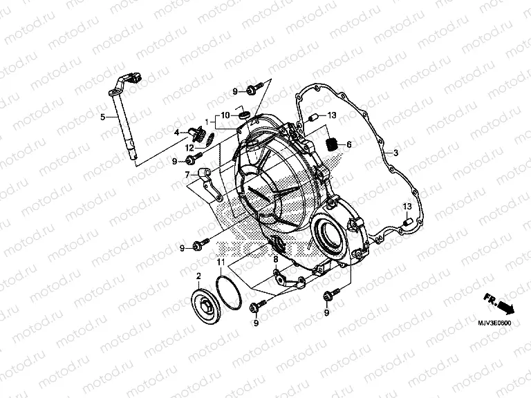 E-6 RIGHT CRANKSHAFT COVER