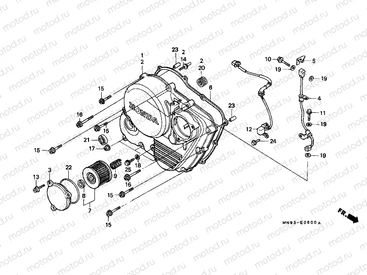 E-6 RIGHT CRANKSHAFT COVER