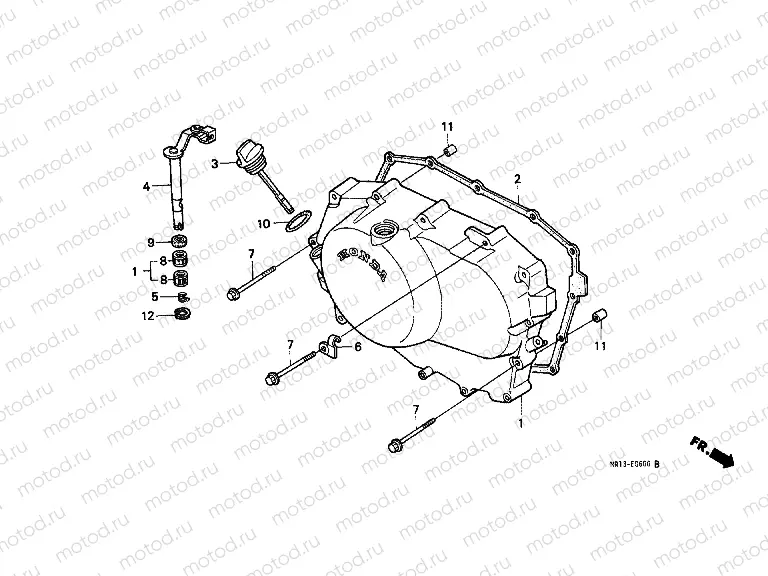 E-6 RIGHT CRANKSHAFT COVER