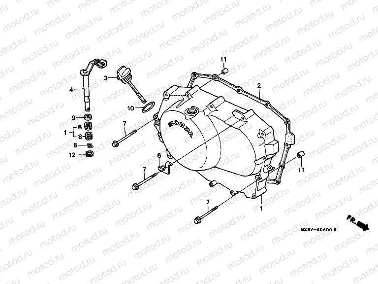 E-6 RIGHT CRANKSHAFT COVER