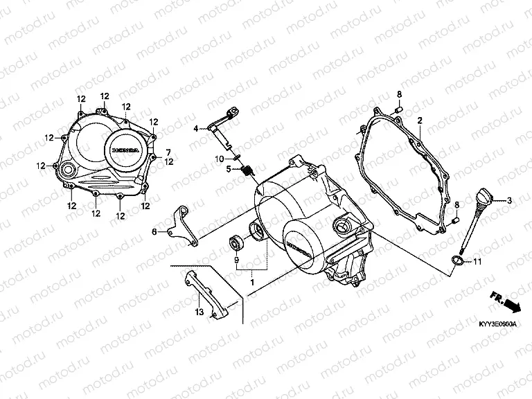 E-6 RIGHT CRANKSHAFT COVER