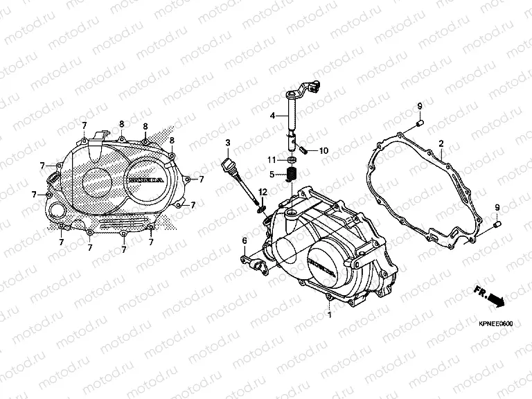 E-6 RIGHT CRANKSHAFT COVER