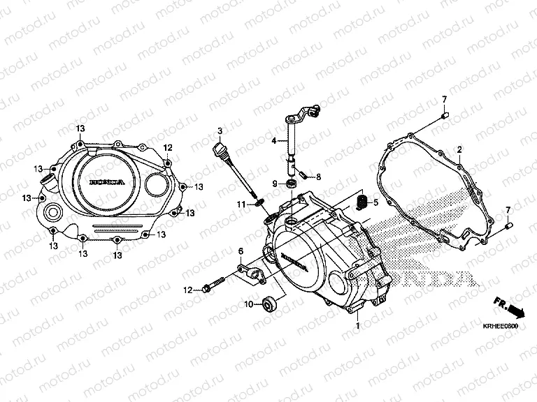 E-6 RIGHT CRANKSHAFT COVER