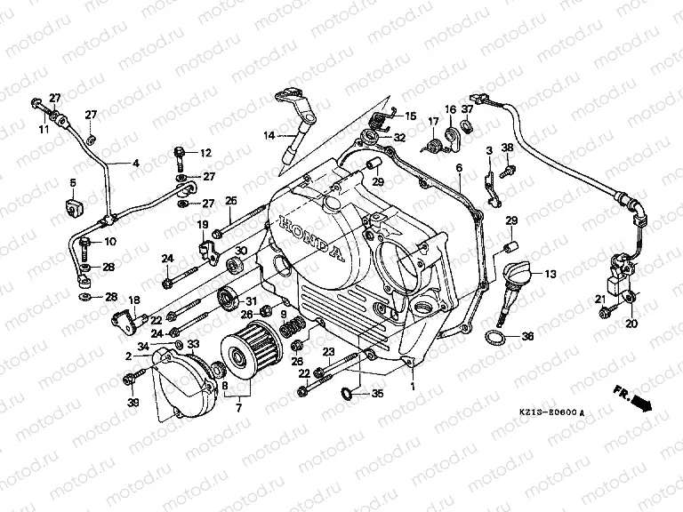 E-6 RIGHT CRANKSHAFT COVER