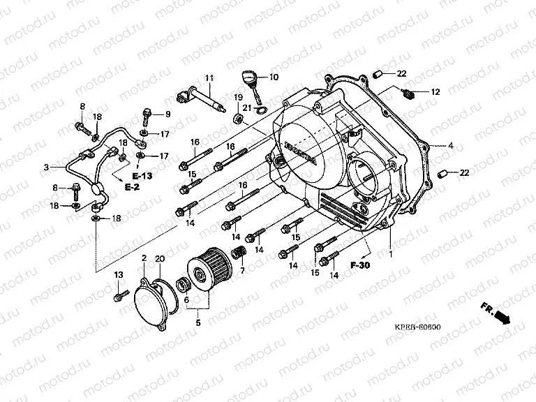 E-6 RIGHT CRANKSHAFT COVER