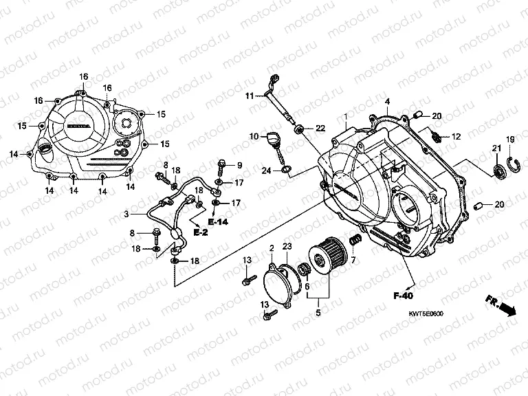 E-6 RIGHT CRANKSHAFT COVER