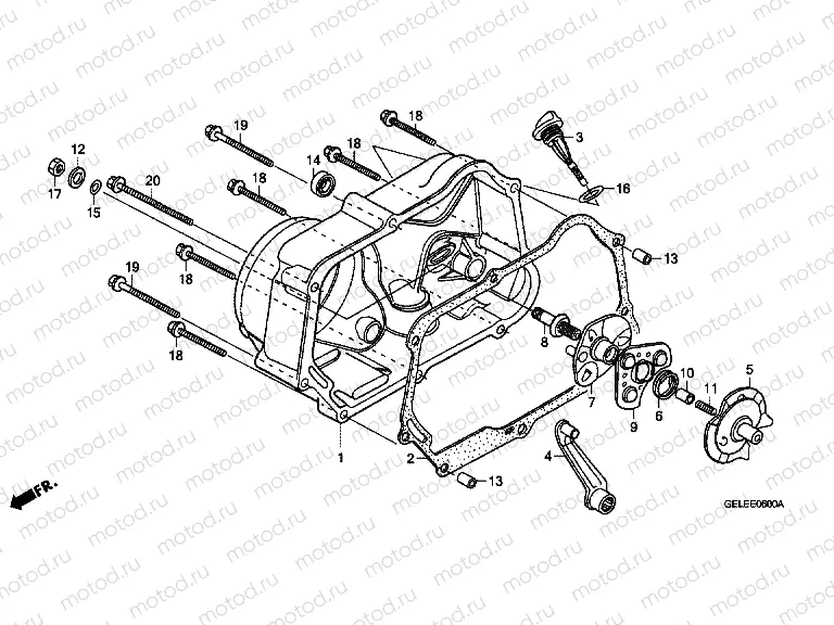 E-6 RIGHT CRANKSHAFT COVER