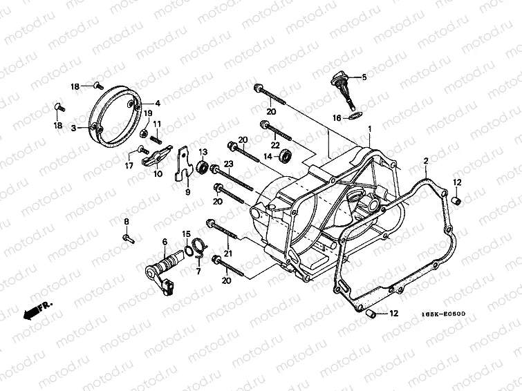 E-6 RIGHT CRANKSHAFT COVER