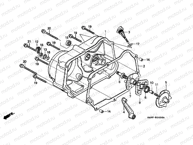E-6 RIGHT CRANKSHAFT COVER