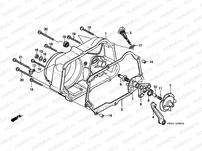 E-6 RIGHT CRANKSHAFT COVER