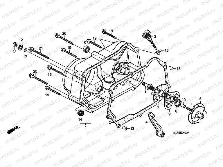 E-6 RIGHT CRANKSHAFT COVER
