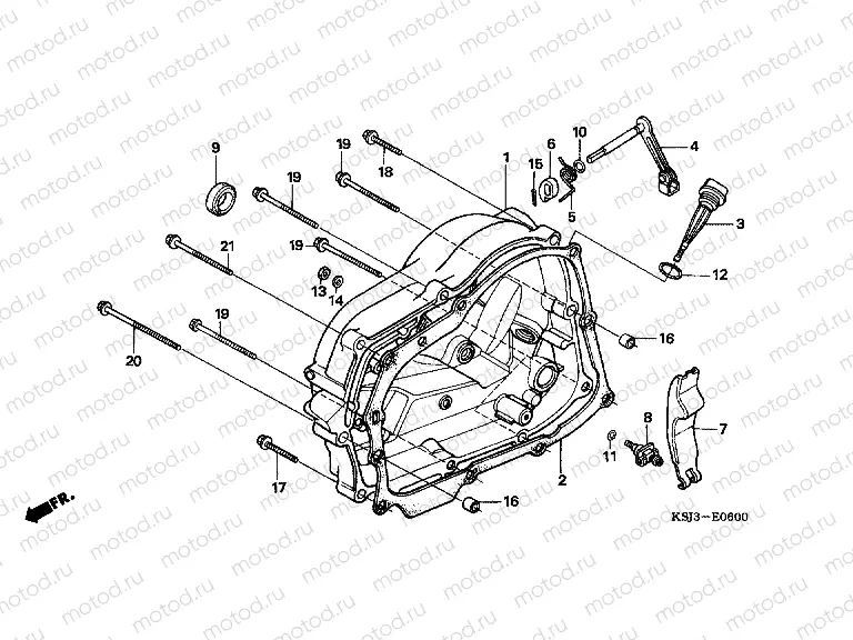E-6 RIGHT CRANKSHAFT COVER