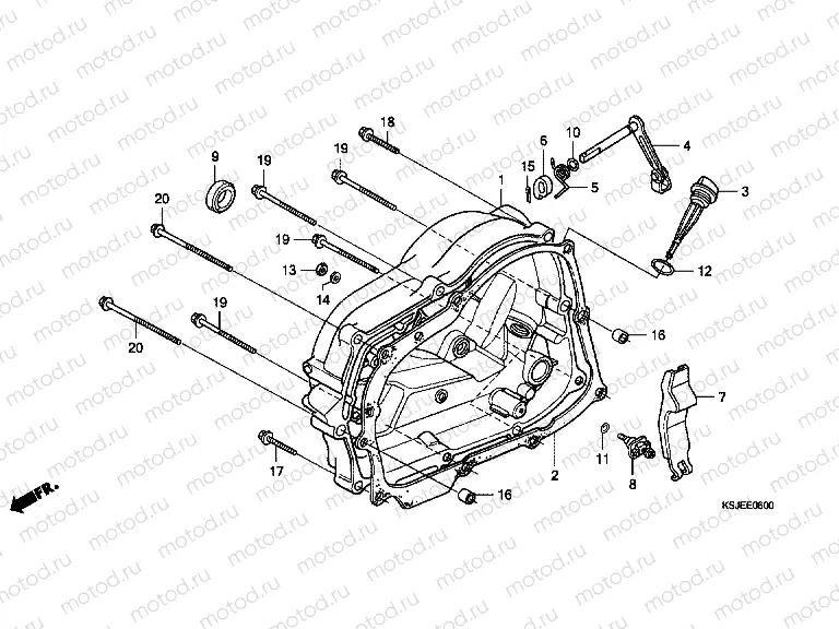 E-6 RIGHT CRANKSHAFT COVER