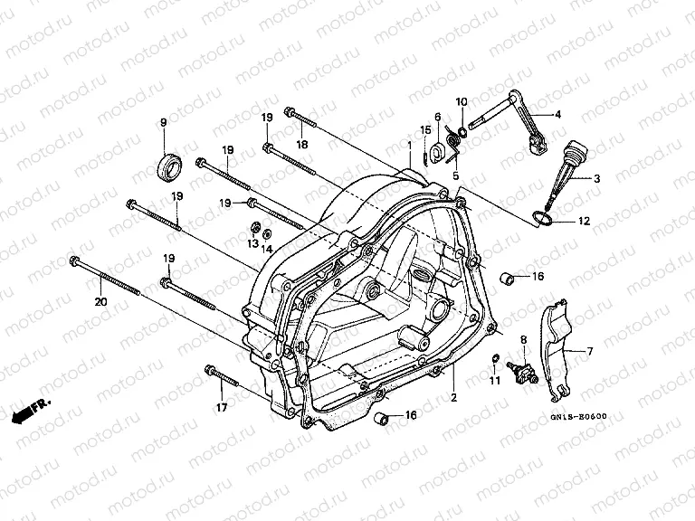 E-6 RIGHT CRANKSHAFT COVER