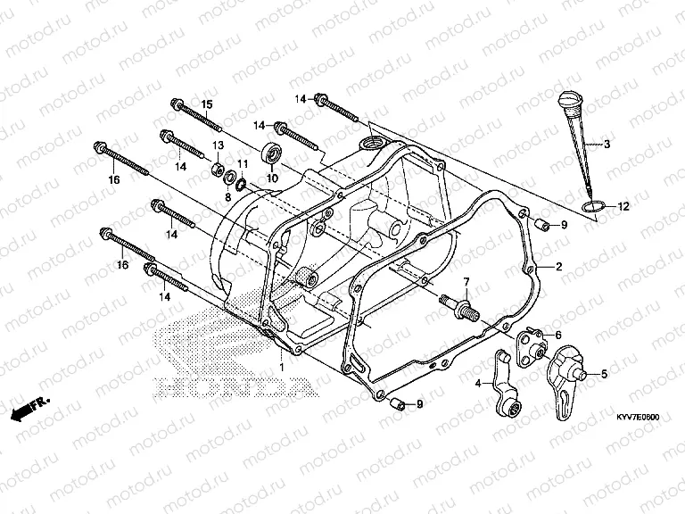 E-6 RIGHT CRANKSHAFT COVER