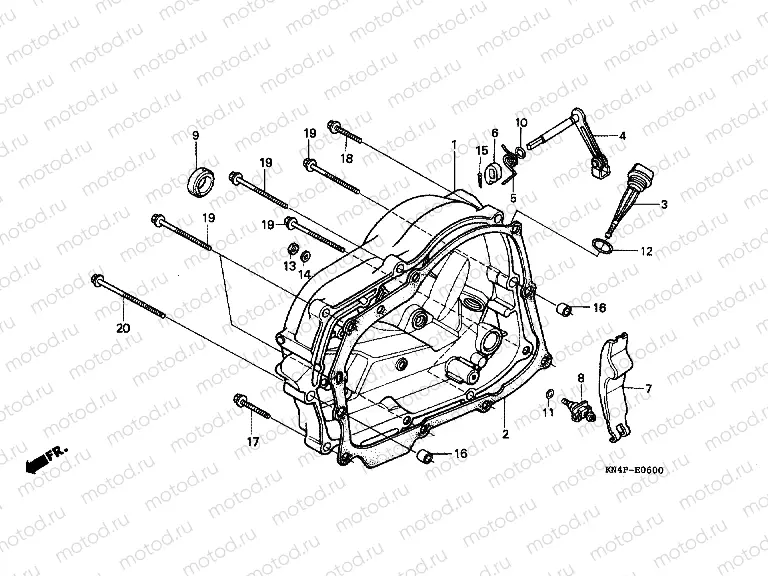 E-6 RIGHT CRANKSHAFT COVER