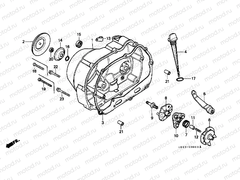 E-6 RIGHT CRANKSHAFT COVER
