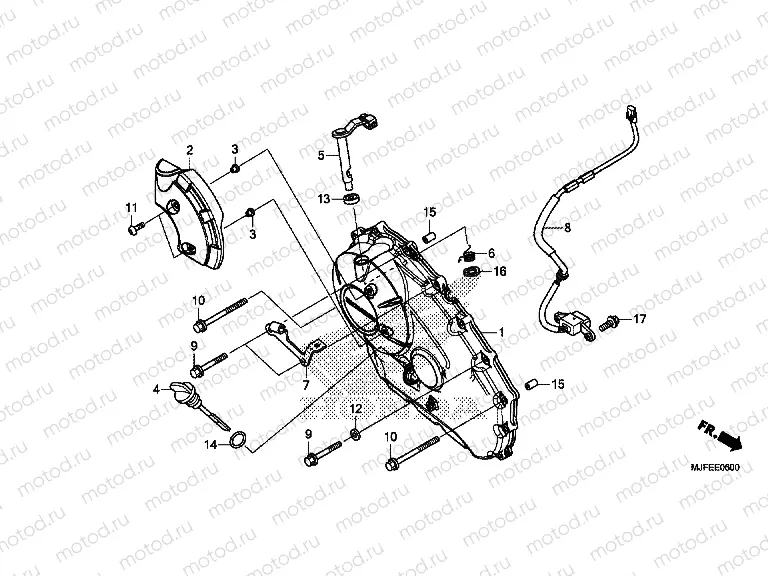 E-6 RIGHT CRANKSHAFT COVER (CTX700N / NA)