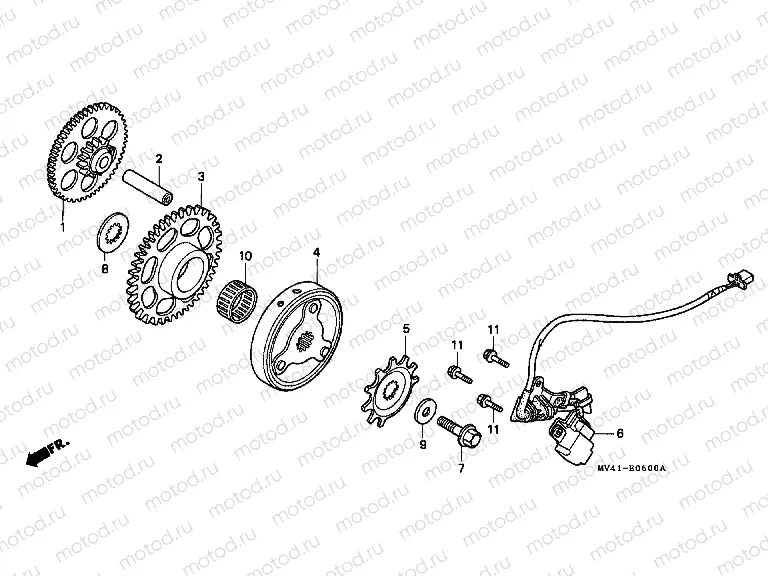 E-6 STARTING CLUTCH/ PULSE GENERATOR