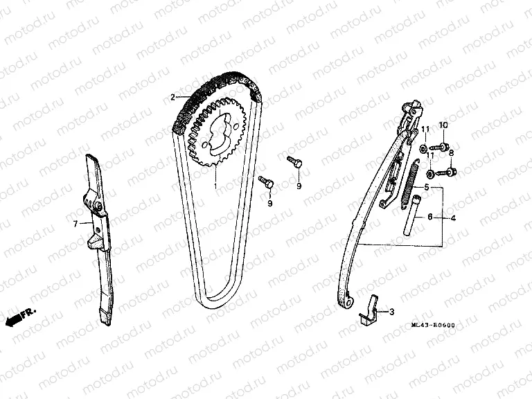 E-6 TIMING CHAIN ​​/ TENSIONER
