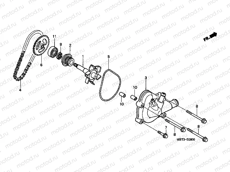 E-6 WATER PUMP