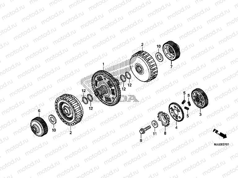 E-7-1 CLUTCH (NC700SD / 750SD)