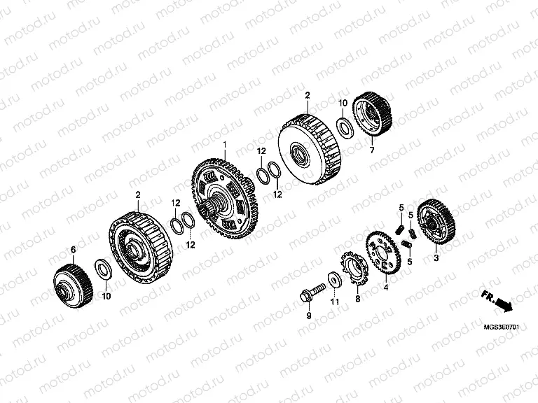 E-7-1 CLUTCH (NC700XD)