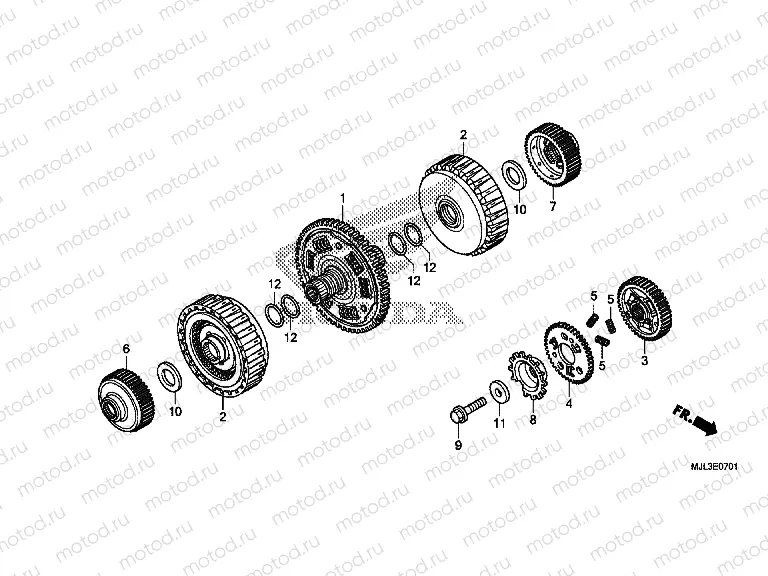 E-7-1 CLUTCH (NC700XD / 750XD)