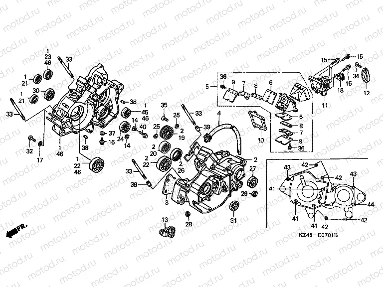 E-7-1 CRANKSHAFT (CR125R3,4)