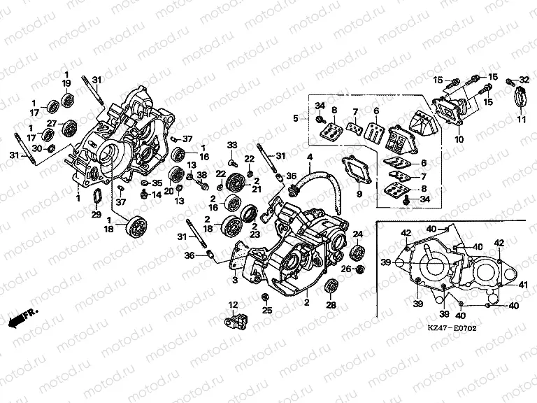 E-7-2 CRANKSHAFT (CR125R5-7)