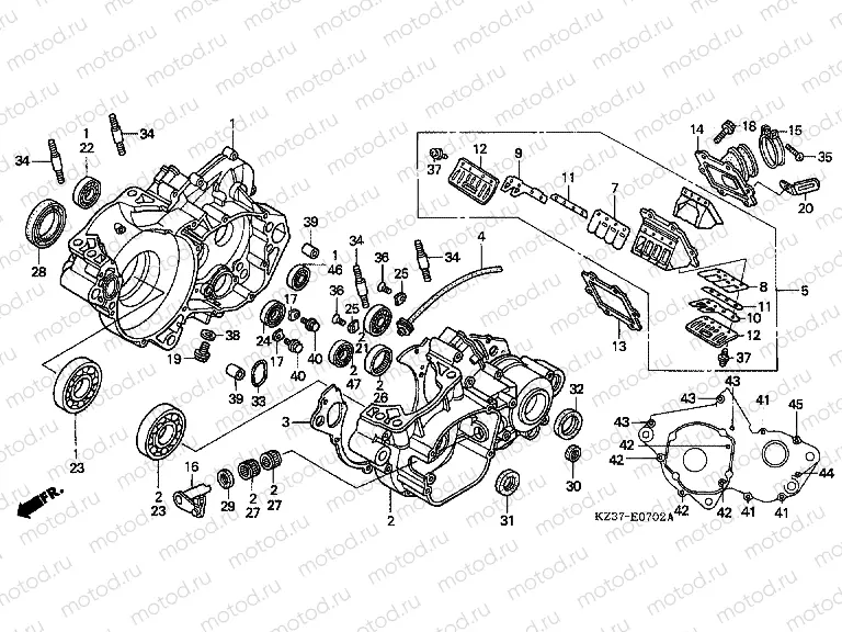 E-7-2 CRANKSHAFT (CR250R4)