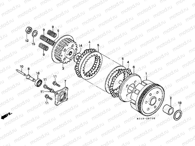E-7 CLUTCH (CB125TDC / TDE)