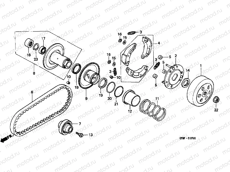 E-7 CLUTCH / DRIVE SIDE