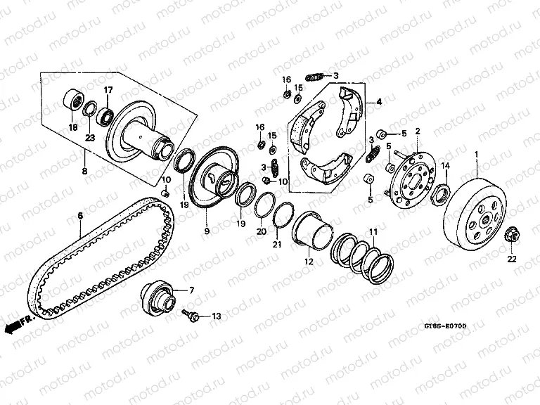 E-7 CLUTCH / DRIVE SIDE