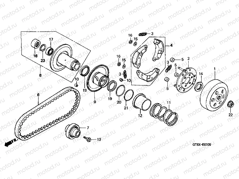 E-7 CLUTCH / DRIVE SIDE
