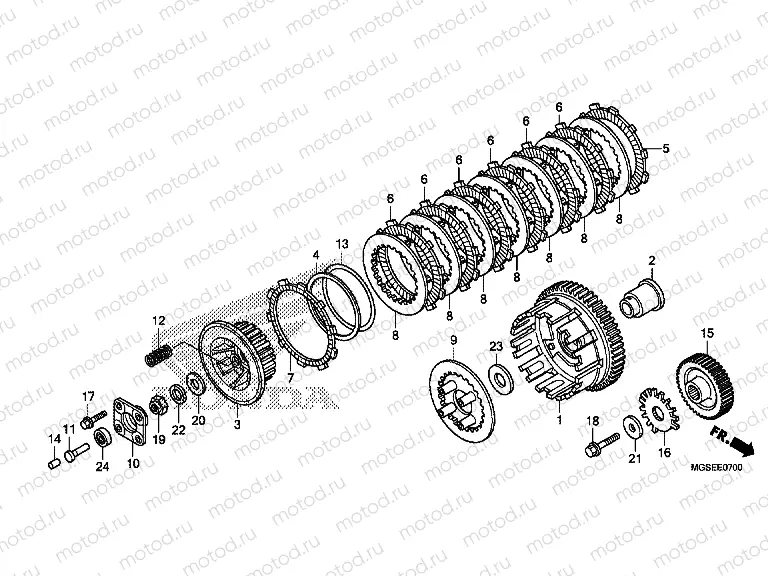 E-7 CLUTCH (NC700S / SA)