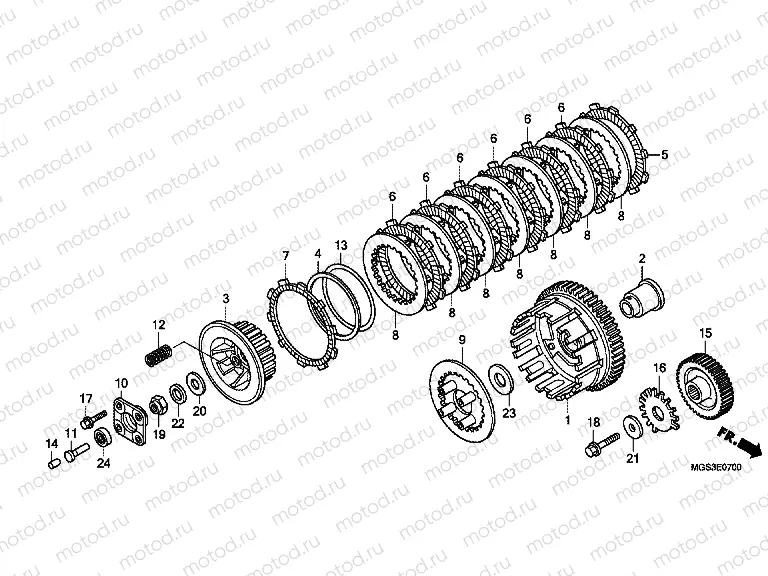 E-7 CLUTCH (NC700X / XA)