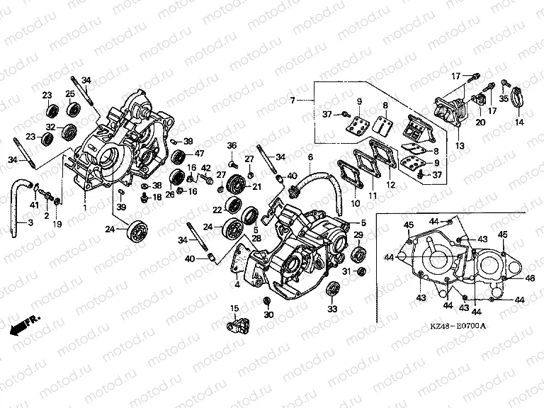 E-7 CRANKSHAFT (CR125R2)