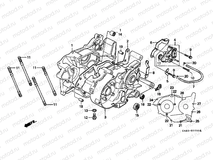 E-7 CRANKSHAFT / OIL PUMP