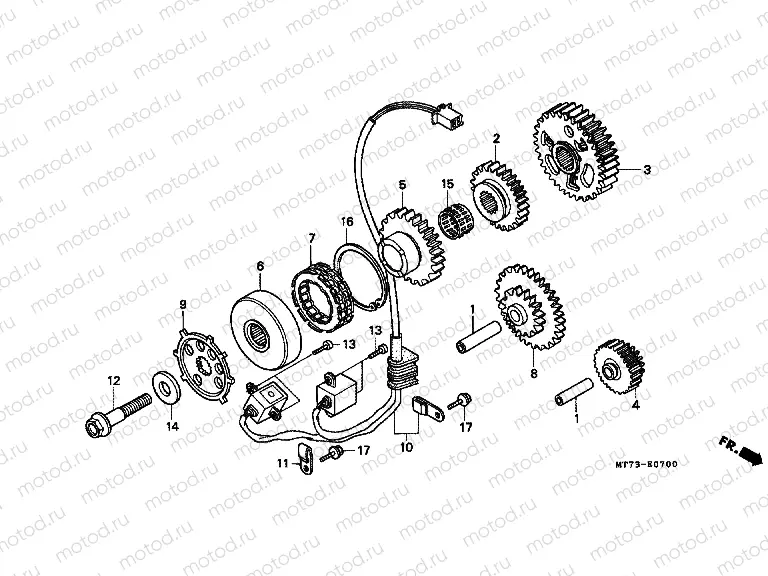 E-7 DISTRIBUTOR GENERATOR / CLUTCH START