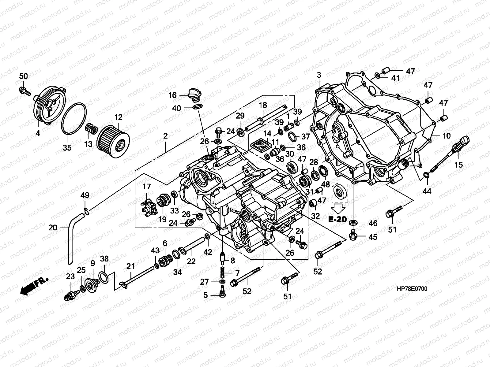 E-7 FRONT CRANKCASE COVER