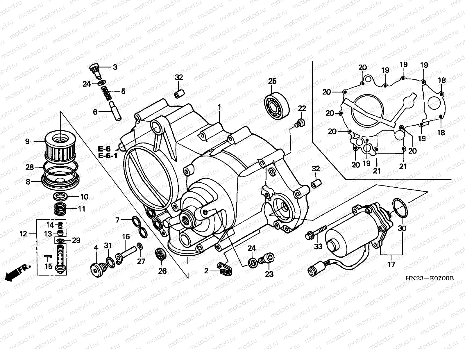 E-7 FRONT CRANKCASE COVER