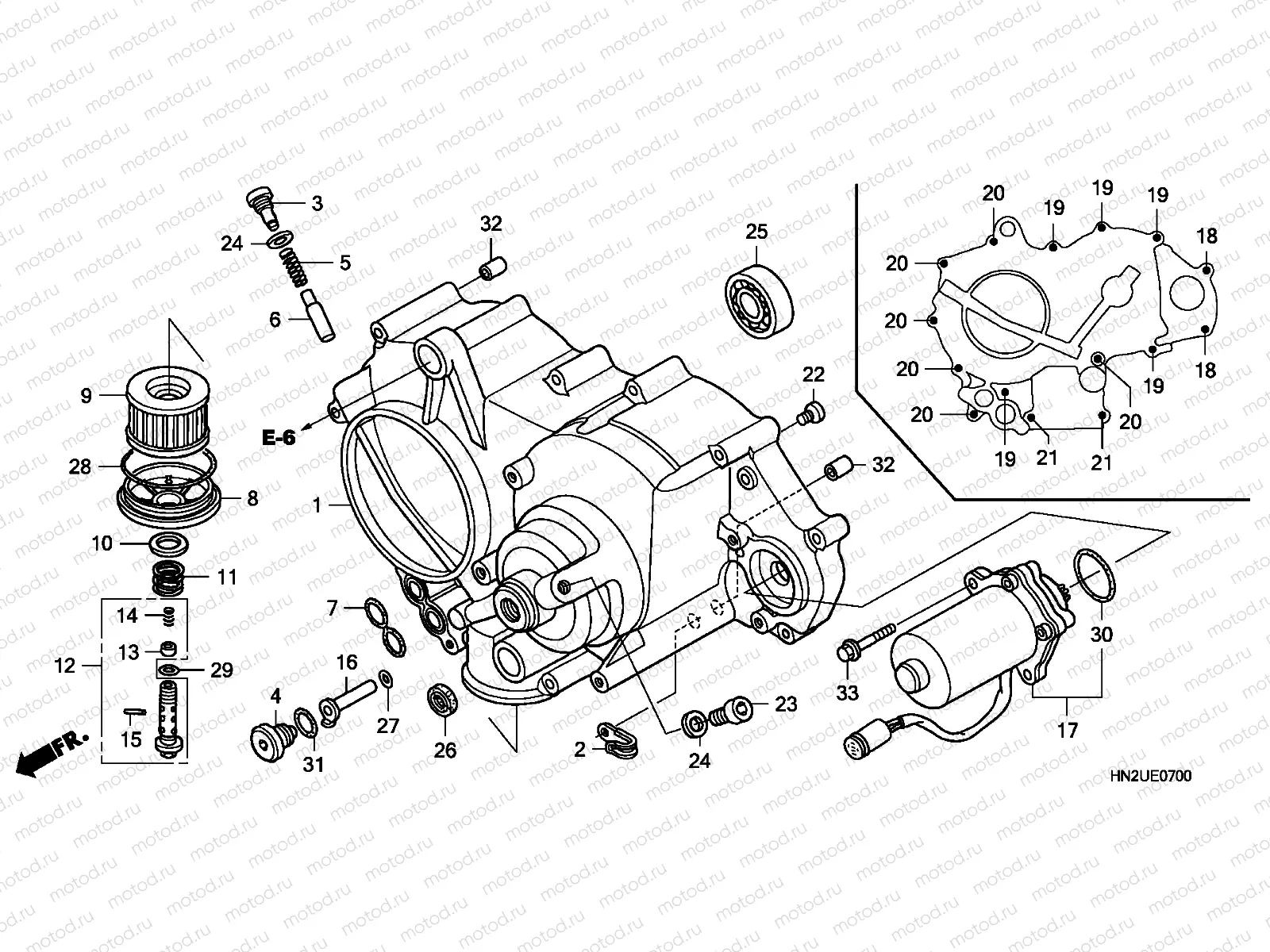 E-7 FRONT CRANKCASE COVER
